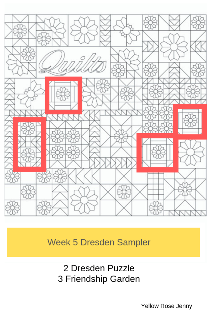 Dresden Sampler Sew Along Week 5 blocks