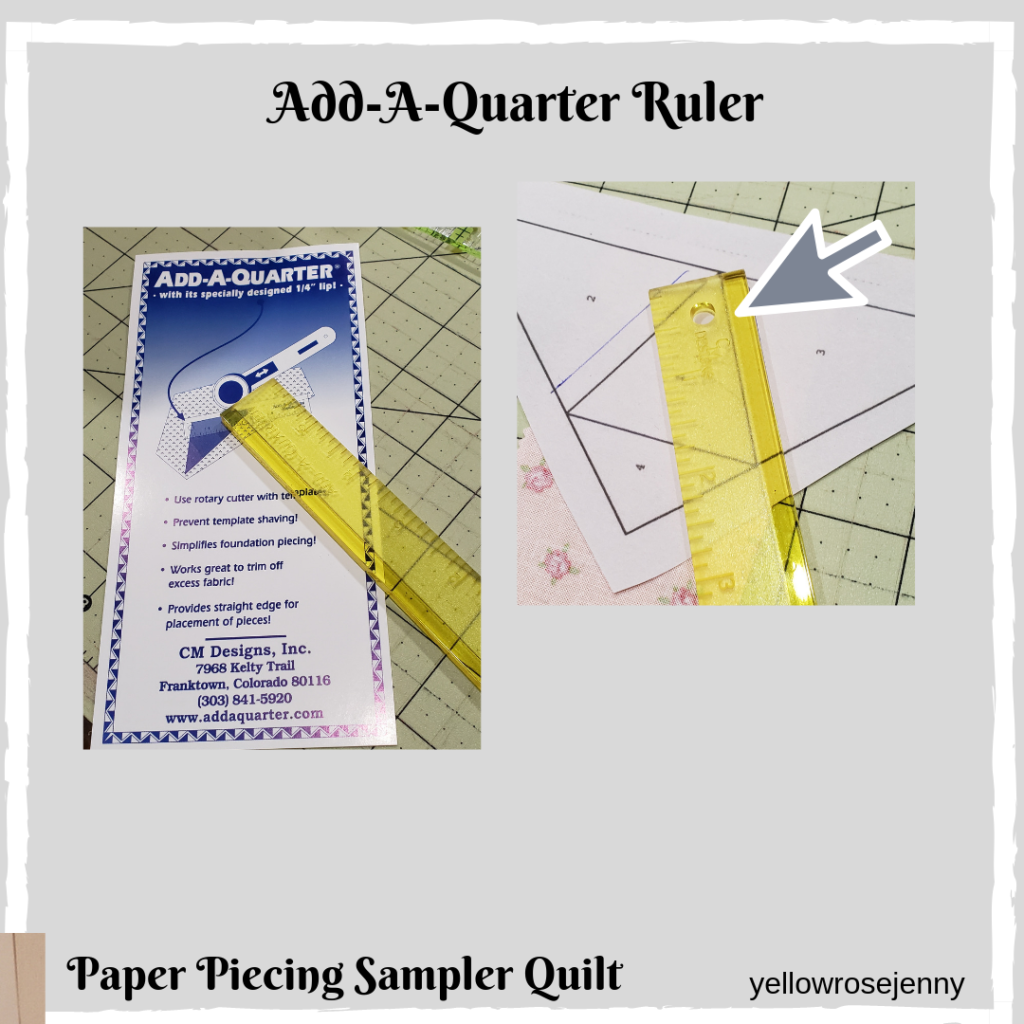 Add A-quarter Ruler A must Have for Foundation Paper Piecing From: CM  Designs 