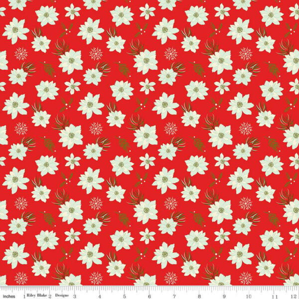 Adel-in-Winter-Poinsettias-Red-C12264-RED Sandy Gervais