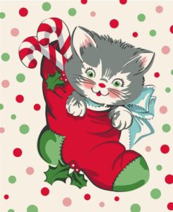 Kitty Christmas Panel Snow 31207 11 Urban Chiks